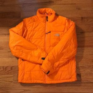 Orange North Face Puffer jacket